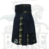 Blue Dress Gordon Hybrid Tartan Kilt – Premium Scottish Hybrid Wear